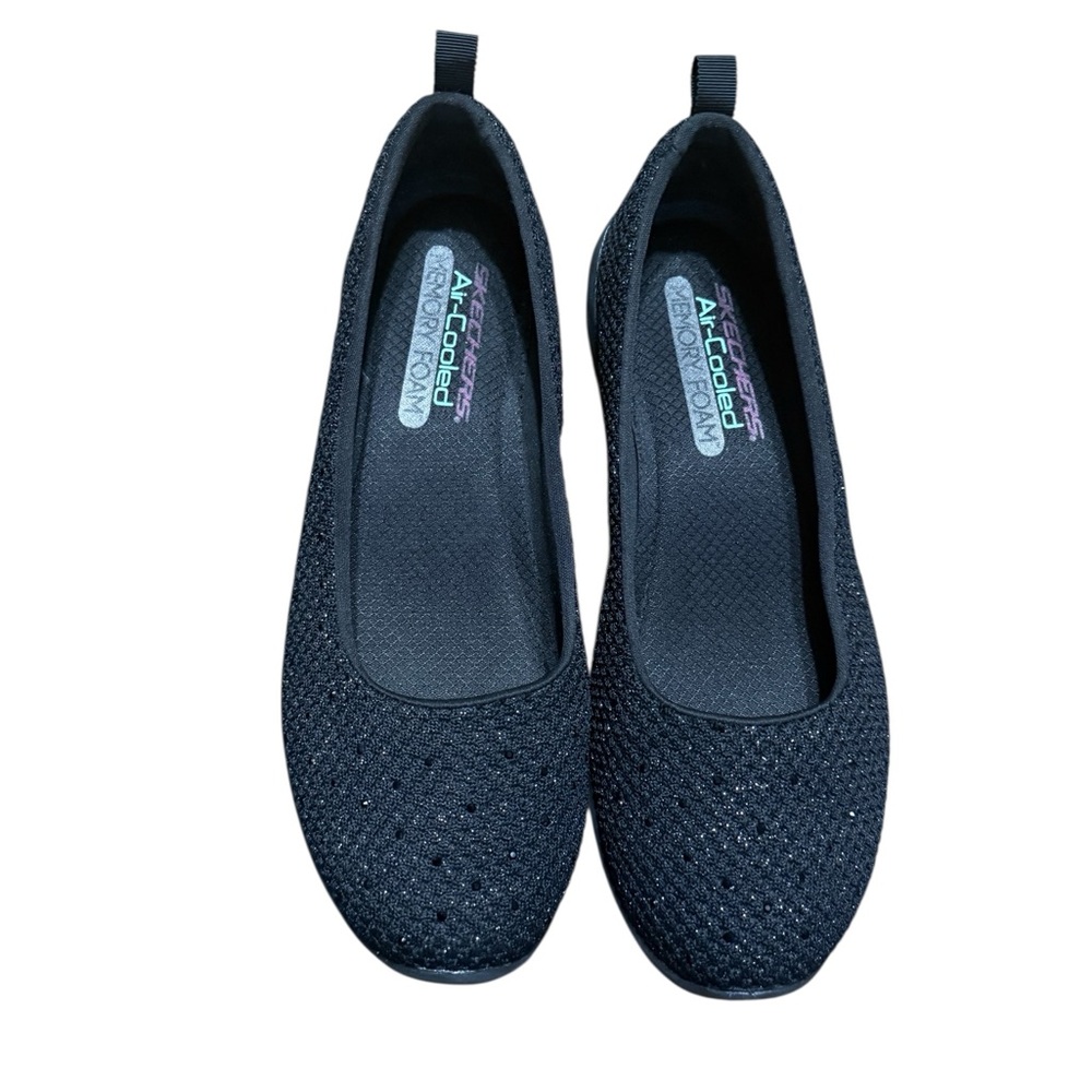 Skechers Women's Black Knit Flats